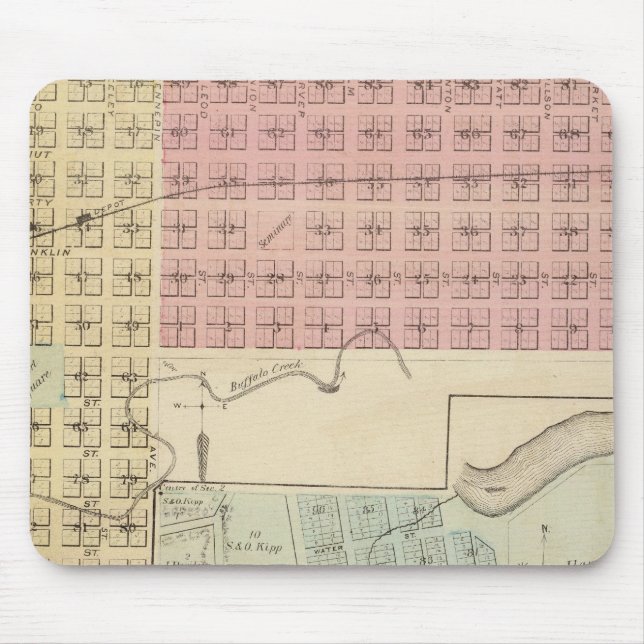 Mousepad Mapa de Glencoe, Mapa de Henderson, Minnesota (Frente)