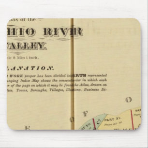 Mousepad Mapa de índice para Atlas do rio Upper Ohio