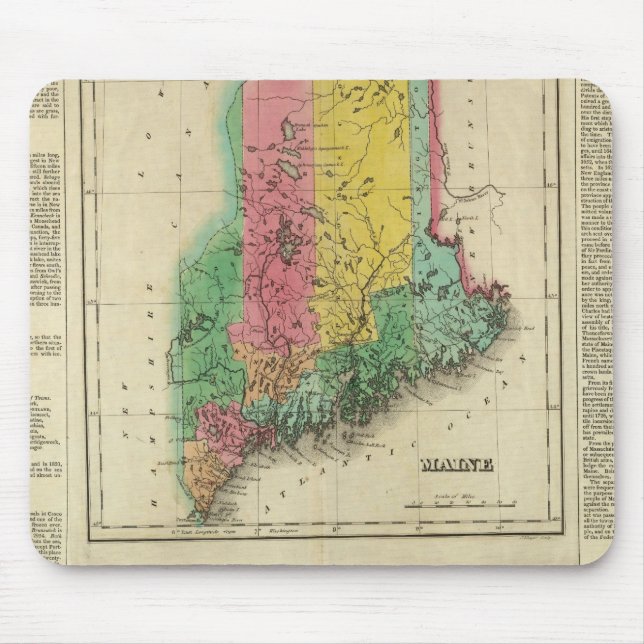 Mousepad Mapa De Maine (Frente)