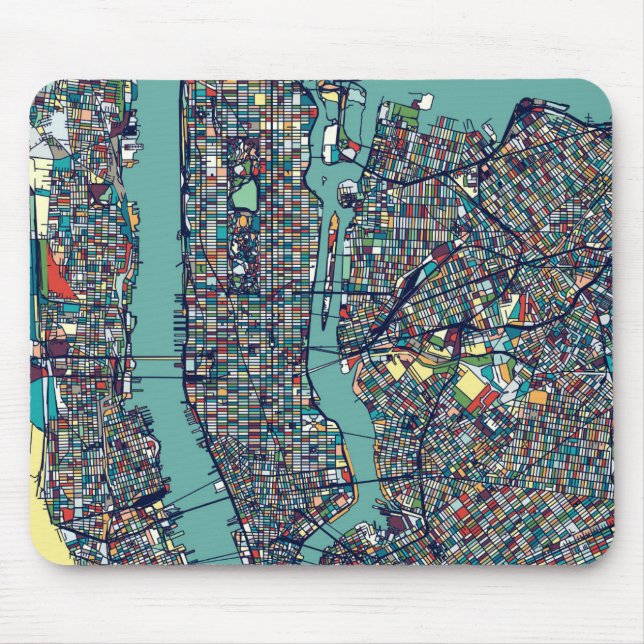 Mousepad Mapa de Manhattan New York (Frente)