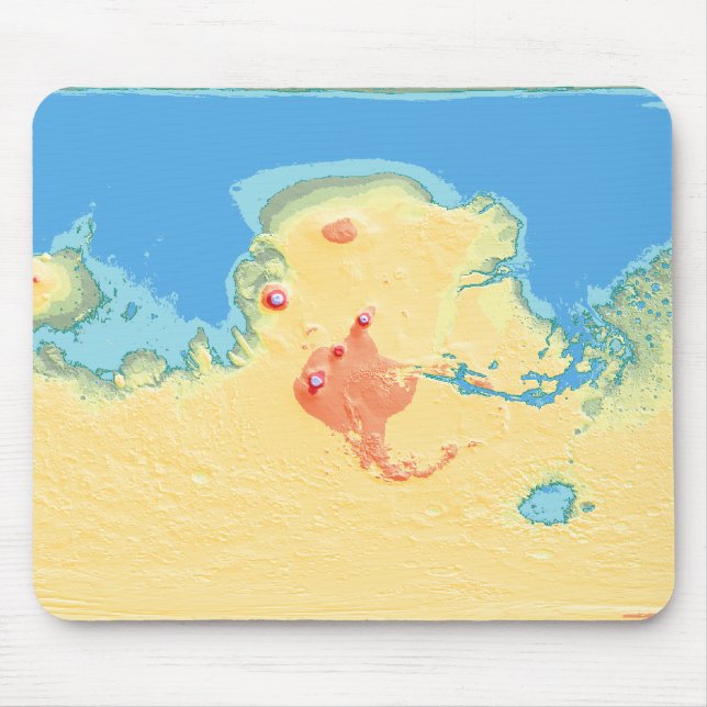 Mousepad Mapa de Mars Mola após terraformagem (Frente)