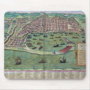 Mousepad Mapa de Messina, de "Civitates Orbis Terrarum"