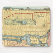 Mapa de Nova Iorque do Vintage Manhattan