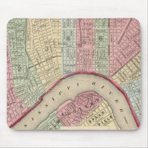 Mousepad Mapa de Nova Orleans de Mitchell