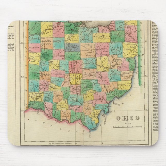 Mousepad Mapa De Ohio (Frente)