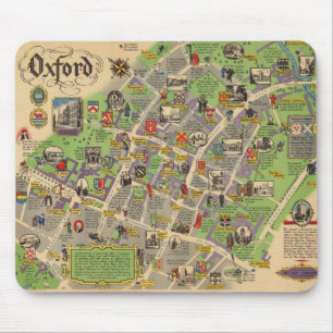 Mousepad Mapa de Oxford, Inglaterra (British Railways)