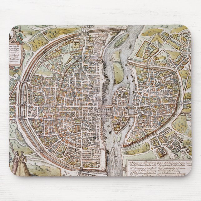 MOUSEPAD MAPA DE PARIS, 1581 (Frente)