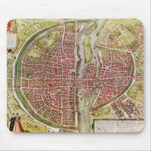 Mousepad Mapa de Paris 'do terrarrum dos orbis de Civitates