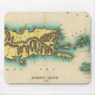 Mousepad Mapa De Porto Rico E Das Ilhas Virgens