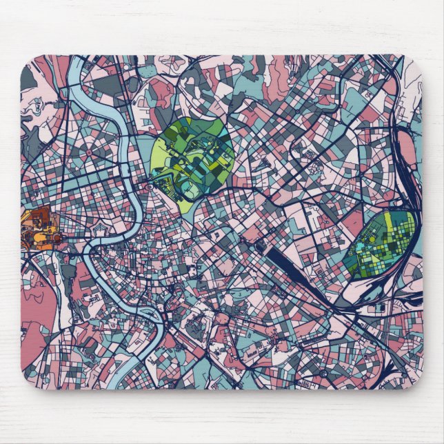 Mousepad Mapa de Roma Italia (Frente)