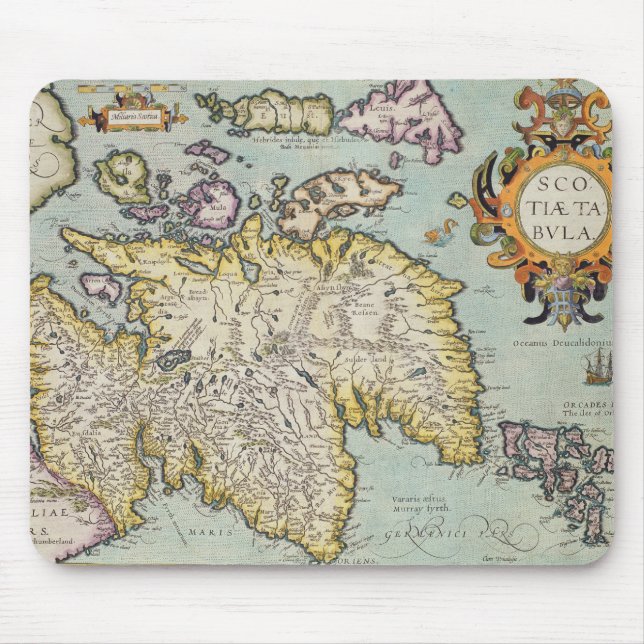 Mousepad Mapa de Scotland | Miliaria Scotia (Frente)