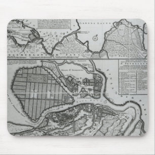 Mousepad Mapa de St Petersburg, c.1750