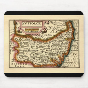 Mousepad Mapa de "Suffolck" o Condado de Suffolk