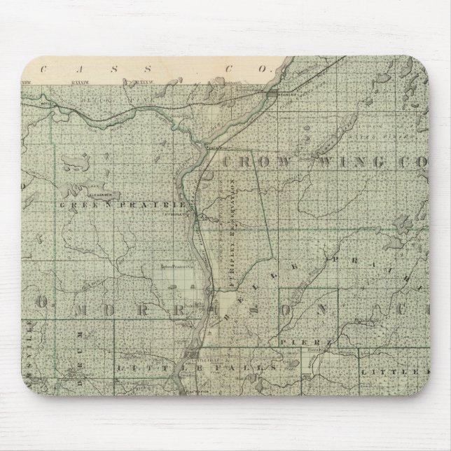 Mousepad Mapa de Todd, Morrison, Minnesota (Frente)