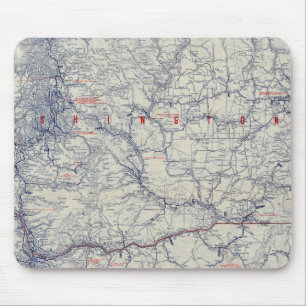 Mousepad Mapa de trilhos automáticos de 1925 para Rand McN