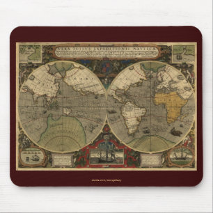 Mousepad Mapa de Velho Mundo antigo