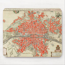 Mousepad Mapa de Vintage de Paris (1721-1774)