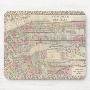 Mousepad Mapa de Vintage do Nova Iorque
