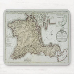 Mousepad Mapa de Vintagens da Crimeia, Ucrânia, Região de S