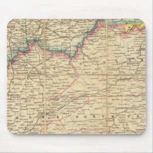 Mousepad Mapa do assento da guerra civil na América