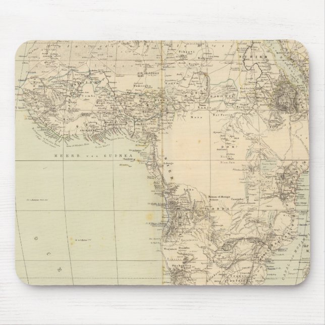 Mousepad Mapa do Atlas Africano mostrando colônias (Frente)