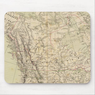 Mousepad Mapa do Atlas da América do Norte mostrando tribo