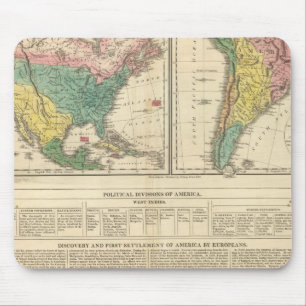 Mousepad Mapa do Atlas da Descoberta Europeia da América
