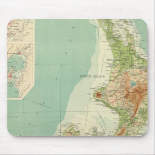 Mousepad Mapa do Atlas da Nova Zelândia