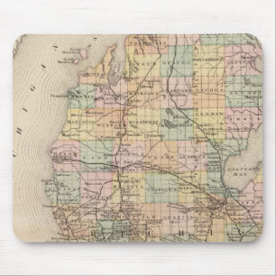 Mousepad Mapa do Atlas do Estado de Michigan