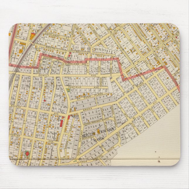Mousepad Mapa do Atlas Mt Vernon (Frente)