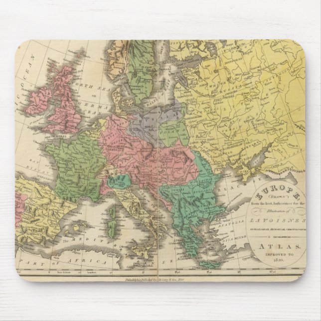 Mousepad Mapa do Atlas Religioso da Europa (Frente)