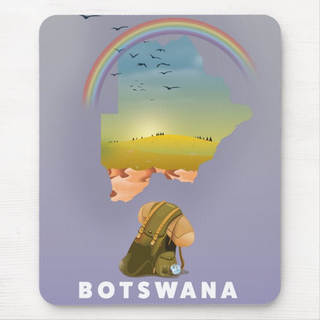 Mousepad Mapa do Botsuana (Frente)