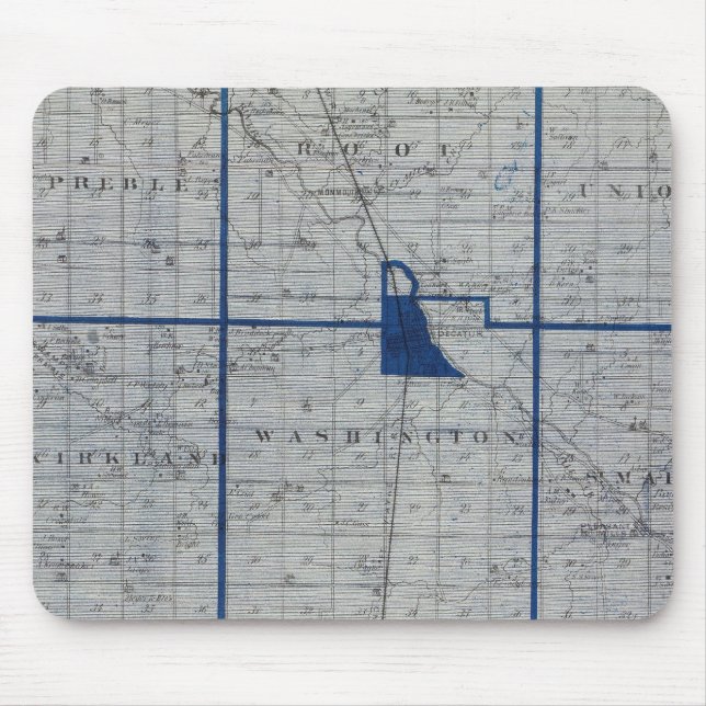 Mousepad Mapa do Condado de Adams (Frente)