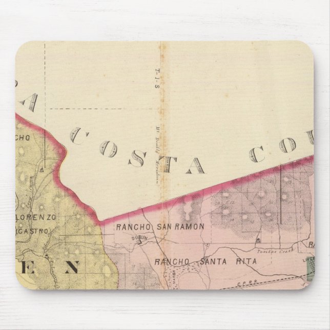 Mousepad Mapa do Condado de Alameda (Frente)