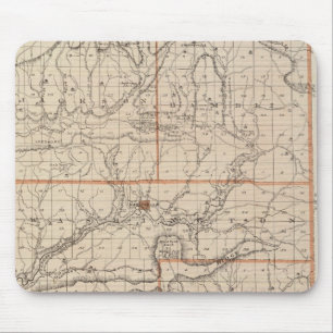 Mousepad Mapa do Condado de Brown com o Plano de Nashville