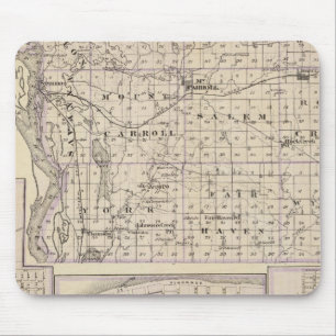 Mousepad Mapa do Condado de Carroll, Monte Carroll