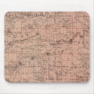 Mousepad Mapa do Condado de Fillmore, Minnesota