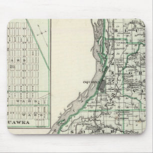 Mousepad Mapa do condado de Henderson e Oquawka