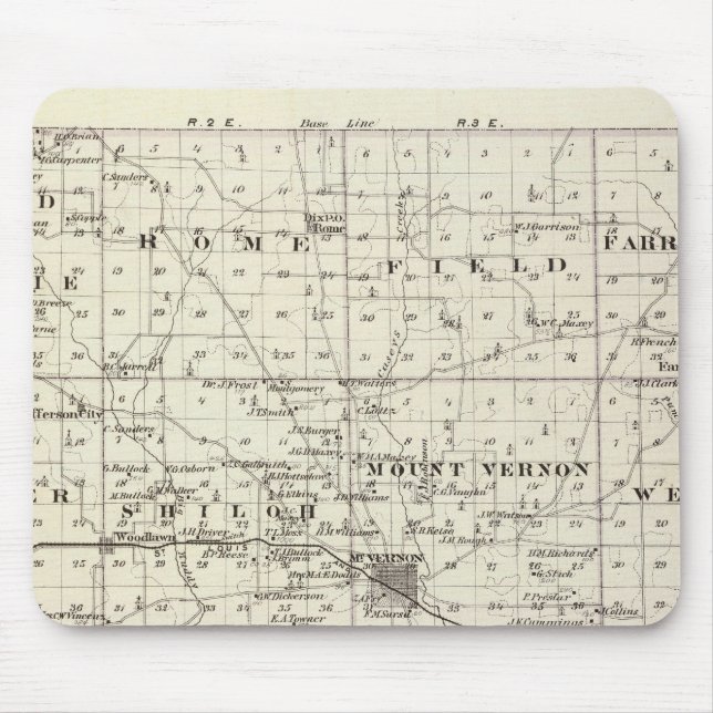 Mousepad Mapa do Condado de Jefferson (Frente)