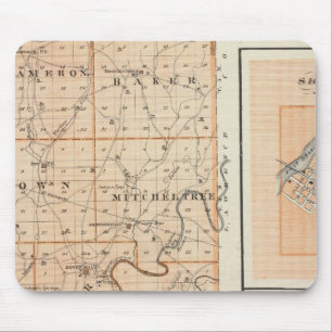 Mousepad Mapa do Condado de Martin com Shoals, Loogotee