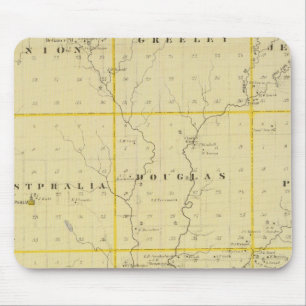 Mousepad Mapa do condado de Monona, Estado de Iowa