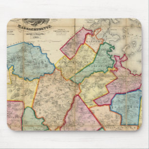 Mousepad Mapa do Condado de Norfolk, Massachusetts