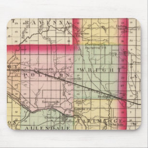 Mousepad Mapa do Condado de Ottawa, Michigan