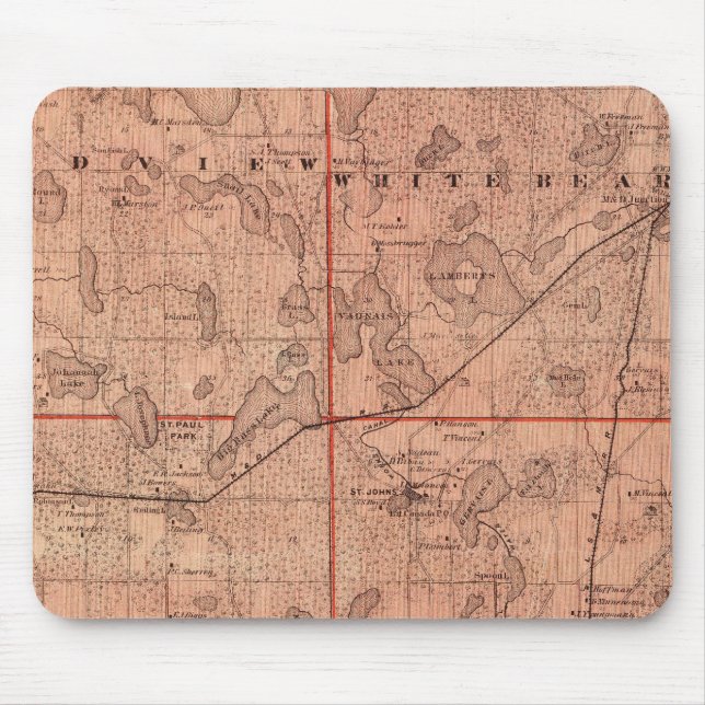 Mousepad Mapa do Condado de Ramsey, Minnesota (Frente)