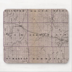 Mousepad Mapa do Condado de Stearns, Minnesota
