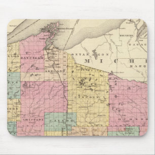 Mousepad Mapa do Estado de Wisconsin