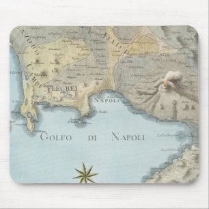 Mousepad Mapa do golfo de Nápoles e de arredores