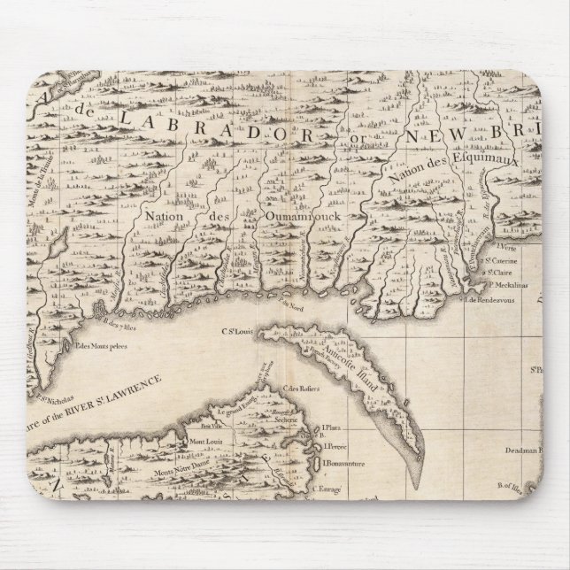 Mousepad Mapa do Império Britânico na América 1 (Frente)