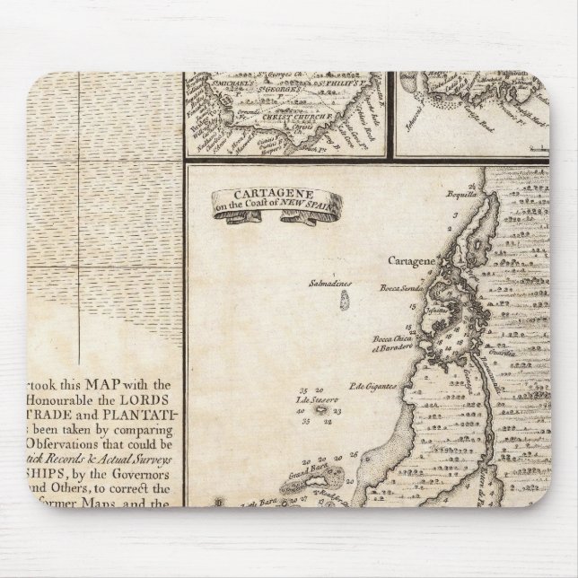 Mousepad Mapa do Império Britânico na América 20 (Frente)