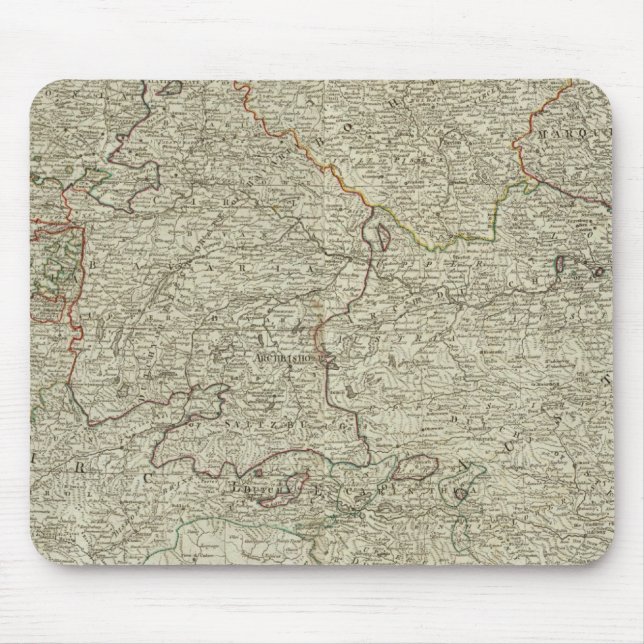 Mousepad Mapa do Império do Sul da Alemanha (Frente)